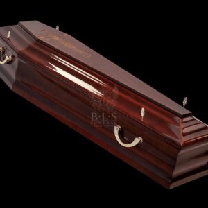 Sicriu 6 Colturi Cruce Sculptata Maro BLS FUNERAR